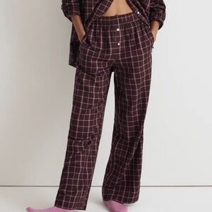 Madewell plaid flannel pajama pants L